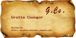 Grotte Csongor névjegykártya