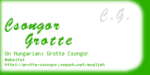 csongor grotte business card